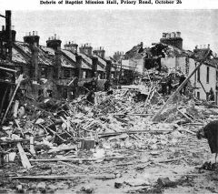 1940-Baptists-Mission-Hall-on-Priory-Road-demolished-by-bombing.